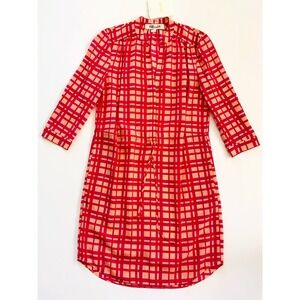 NWT Diane von Furstenberg DVF Freya Silk Shirt Dress 2 XS Drawstring Tie Waist